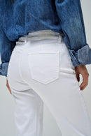 True Cropped Slim Jean - White