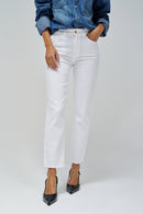 True Cropped Slim Jean - White