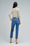Faith Cropped Slim - Blue