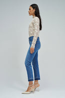 Faith Cropped Slim - Blue