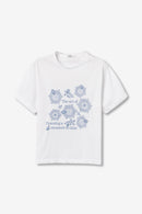 Peyton Placement Print T-Shirt - White