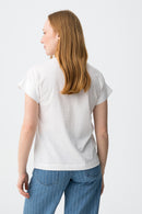 Ella Placement Print T-Shirt - White
