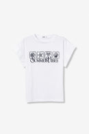 Ella Placement Print T-Shirt - White