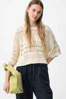 Benny7 Open Knit Jumper - Birch
