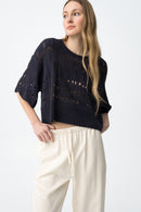 Benny7 Open Knit Jumper - Lyons Blue