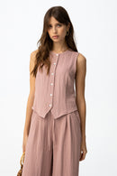 AugustaC Waistcoat - Mellow Rose