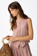 AugustaC Waistcoat - Mellow Rose