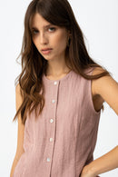 AugustaC Waistcoat - Mellow Rose