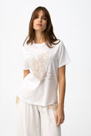Angel Placement Print T-Shirt - White