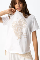 Angel Placement Print T-Shirt - White
