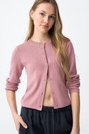 Barbie Button Cardigan - Mellow Rose