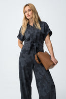 Opera1C Drawstring Crop Top - Lyons Blue