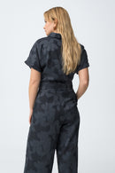 Opera1C Drawstring Crop Top - Lyons Blue