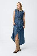 Lichiony Sleeveless Dress - Blue