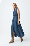 Lichiony Sleeveless Dress - Blue