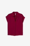 Berto1 Short Sleeve Shirt - Fuchsia Red