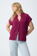 Berto1 Short Sleeve Shirt - Fuchsia Red
