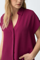 Berto1 Short Sleeve Shirt - Fuchsia Red