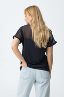 Sky Round Neck T-Shirt - Lyons Blue