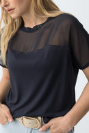 Sky Round Neck T-Shirt - Lyons Blue