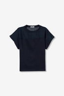 Sky Round Neck T-Shirt - Lyons Blue