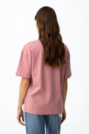 Spoink Placement Print T-Shirt - Mellow Rose