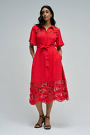 Short Sleeve Dress - Red