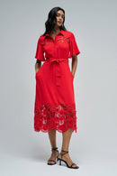 Short Sleeve Dress - Red