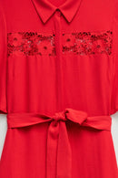 Short Sleeve Dress - Red