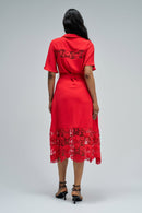 Short Sleeve Dress - Red