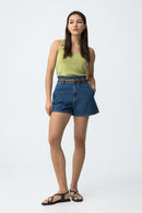 Dinah1 Denim Short - Blue