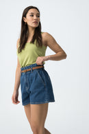 Dinah1 Denim Short - Blue