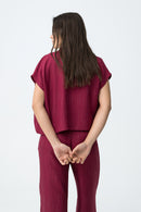 Cookie1C Button Shirt - Fuchsia Red
