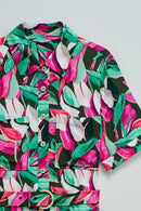 All Over Print Jumpsuit - Green/red Print