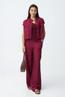 Cookie 1B Trouser - Fuchsia Red