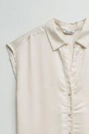 Sleeveless Shirt - Beige