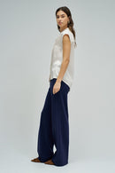 Sleeveless Shirt - Beige