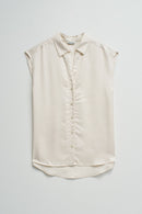 Sleeveless Shirt - Beige