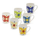Star Flower Set of 6 Mugs