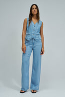 Wide Leg Jeans - Blue