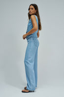 Wide Leg Jeans - Blue