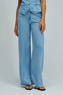 Wide Leg Jeans - Blue