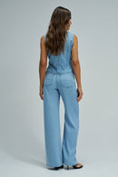 Wide Leg Jeans - Blue