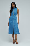 Sleeveless Dress - Blue