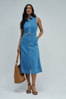Sleeveless Dress - Blue