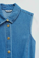 Sleeveless Dress - Blue