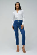 Secret Cropped Slim Jean - Blue