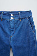 Secret Cropped Slim Jean - Blue