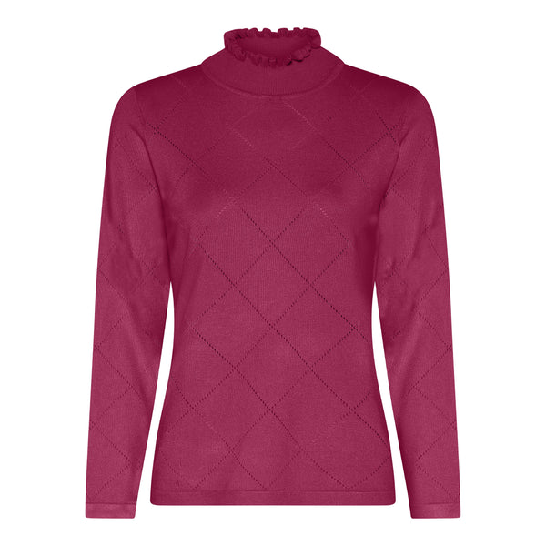 Turtle Neck Jumper - Sangria