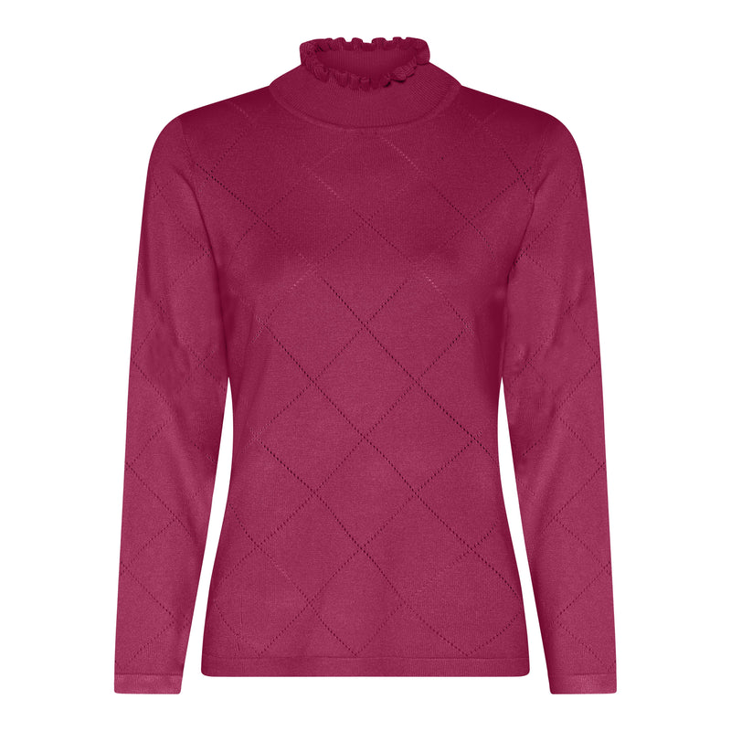 Turtle Neck Jumper - Sangria